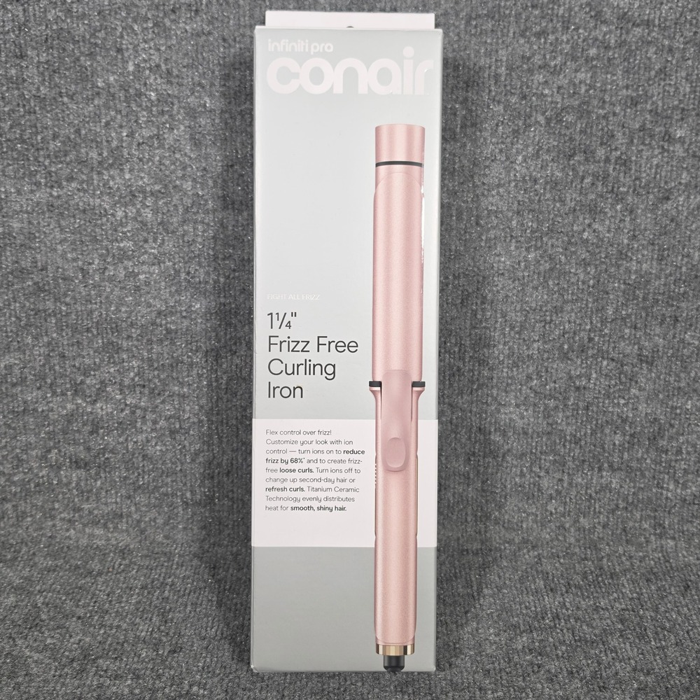 Conair Infiniti Pro 1.25" Frizz Free Curling Iron Rose Gold CD611L Titanium NEW